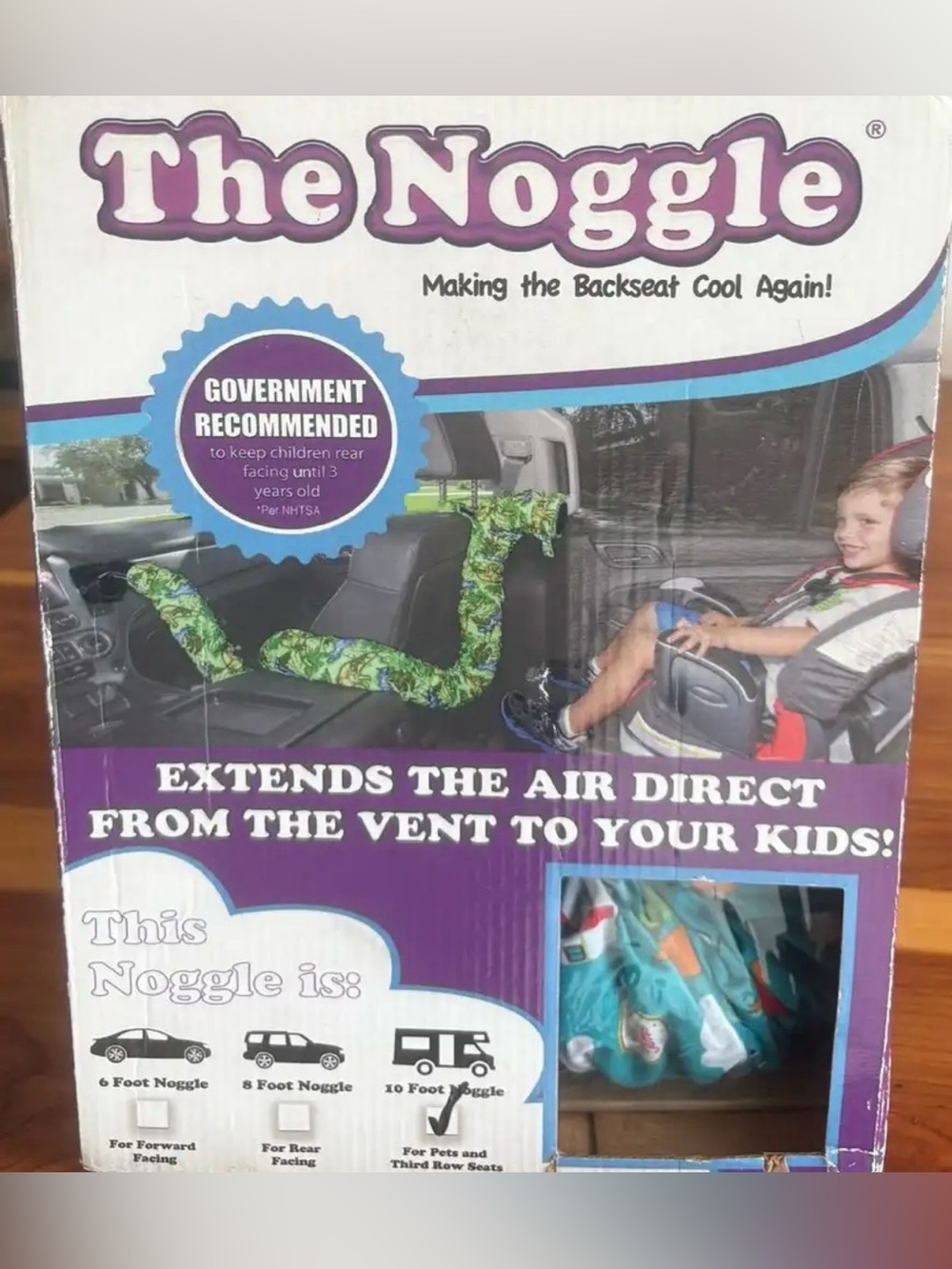 Kids Car Vent Extender - Green Pattern